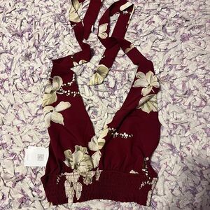 NEW Romwe Tank Top Red & White Small